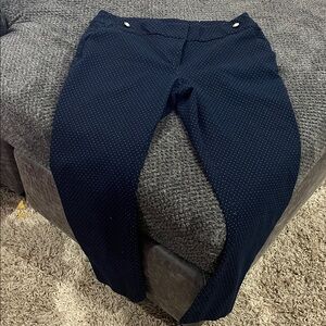 Anne Klein Navy and White Patterned Garment